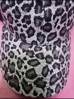 C.C. Leopard Print Trucker Hat - Black, Gray, & White